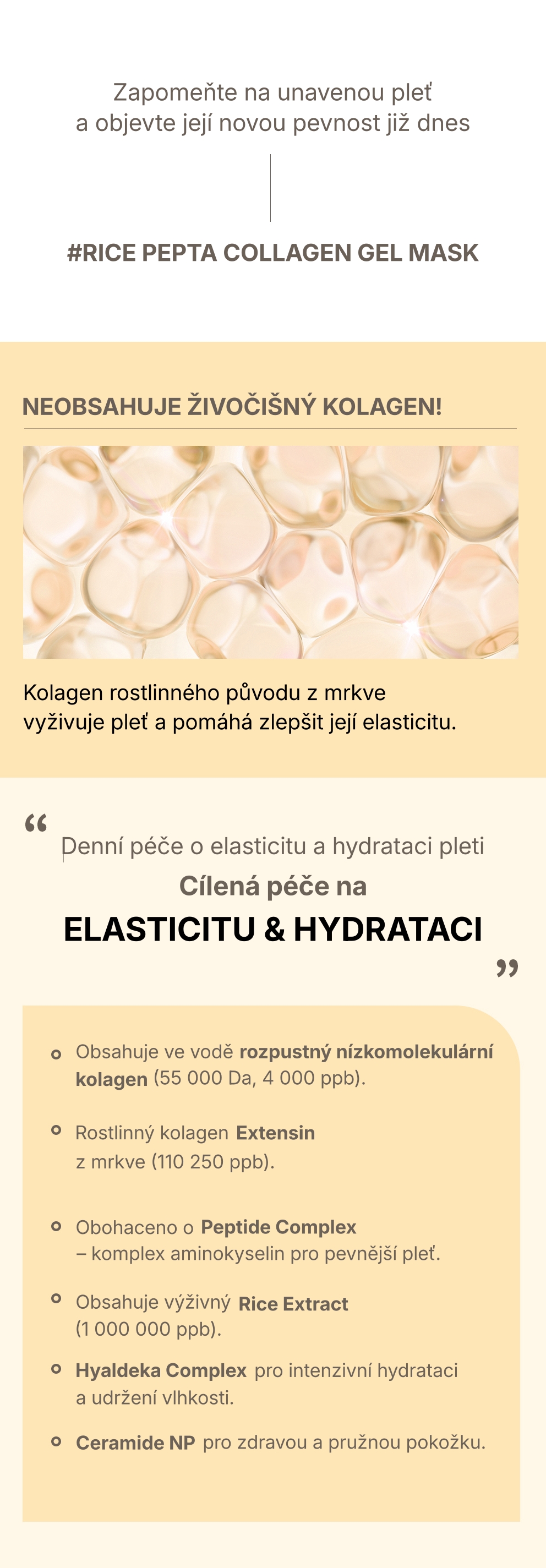 1.2. NACIFIC Rice Pepta Collagen Gel Mask
